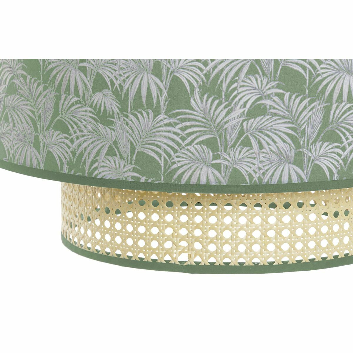 Taklampa DKD Home Decor Naturell Svart Polyester Vit Grön 40 W 50 W (46 x 46 x 25 cm) - 5