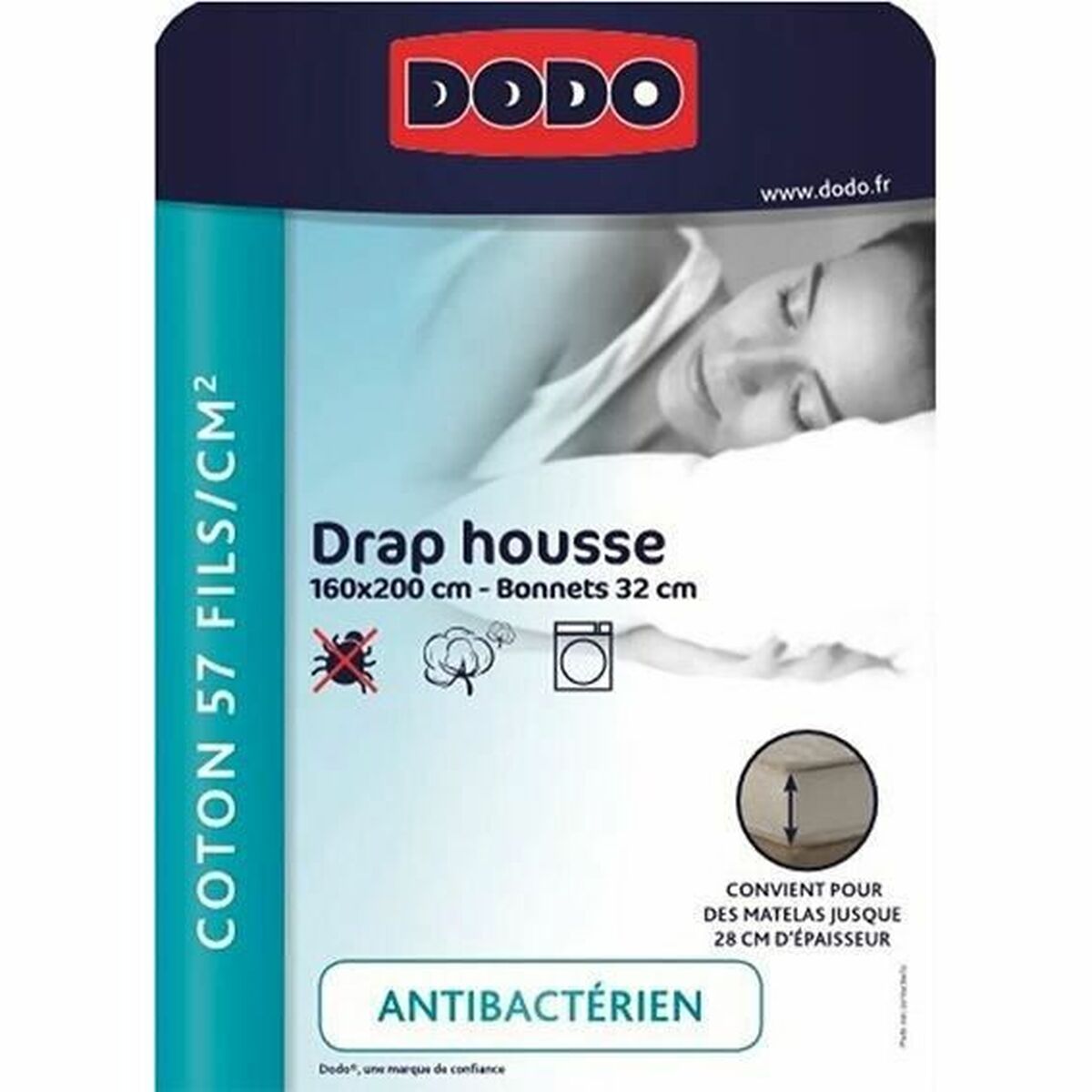 Underlakan DODO Vit 140 x 190 cm - 4