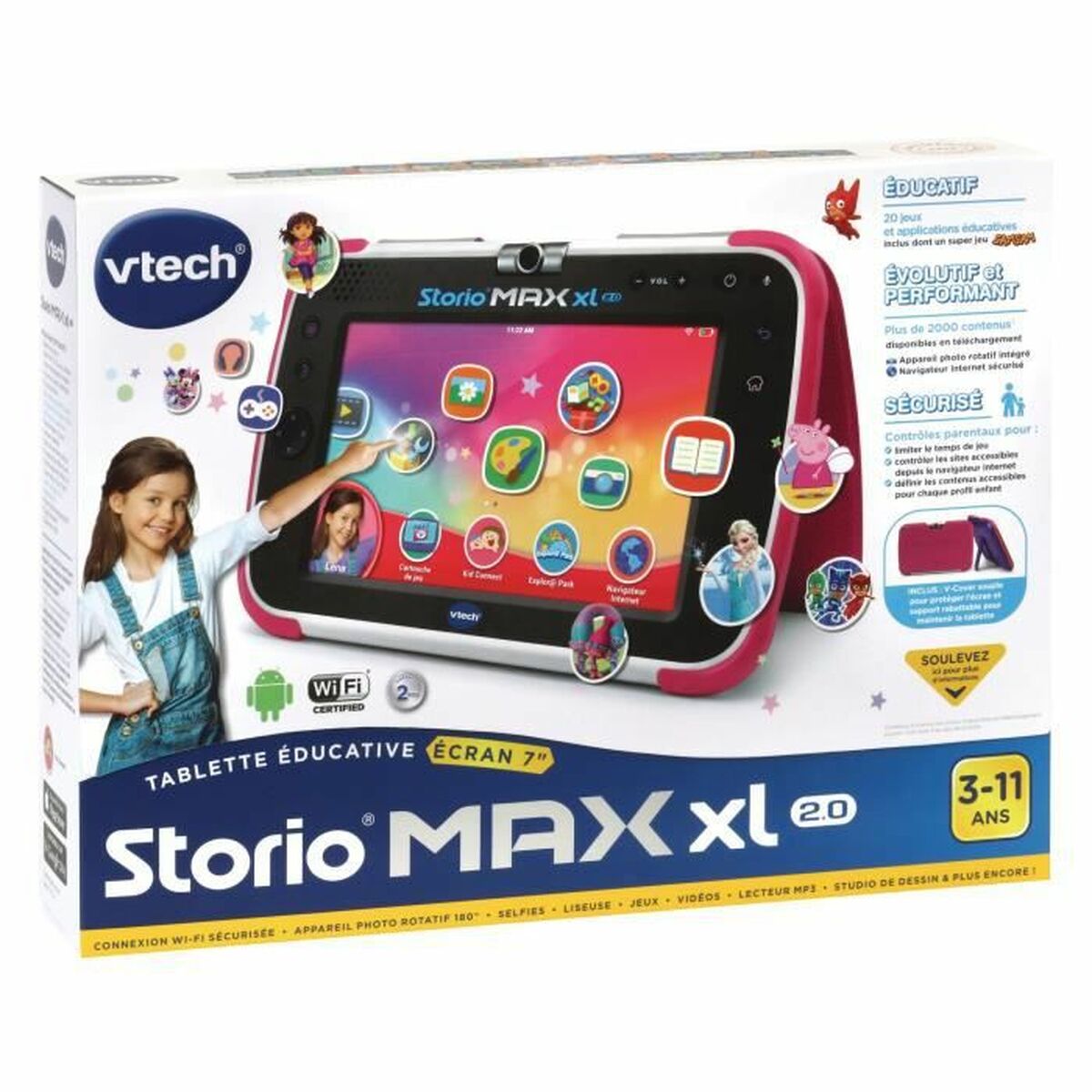 Läsplatta Vtech Max XL 2.0 7" Rose Rosa - 5