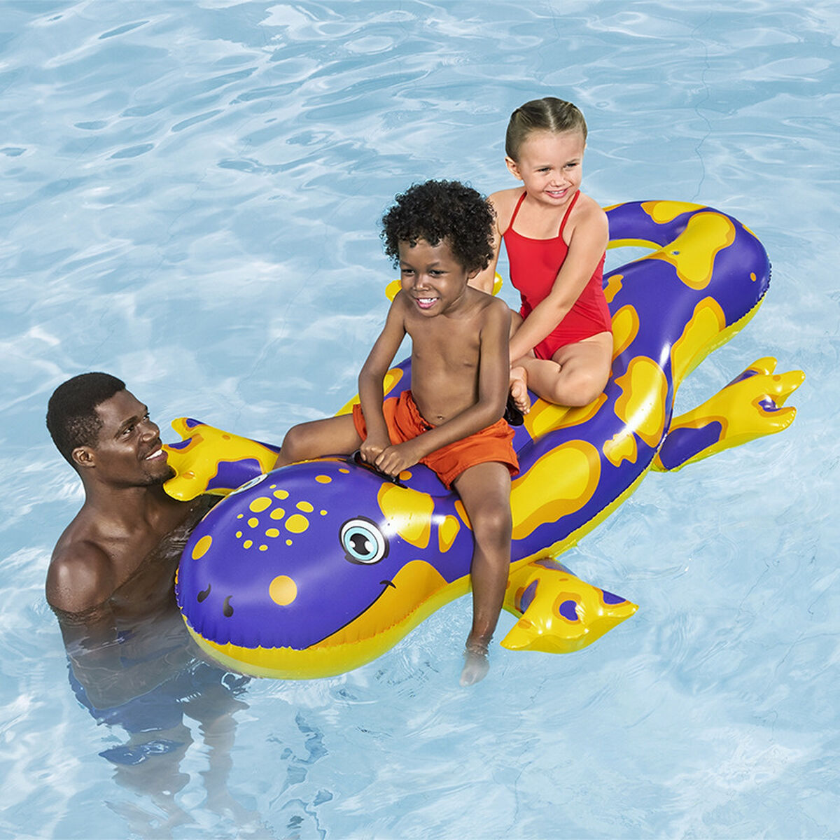 Bestway uppblåsbar salamanderfigur med handtag 191x119 cm +3 år Strand och pool 41502 - 3