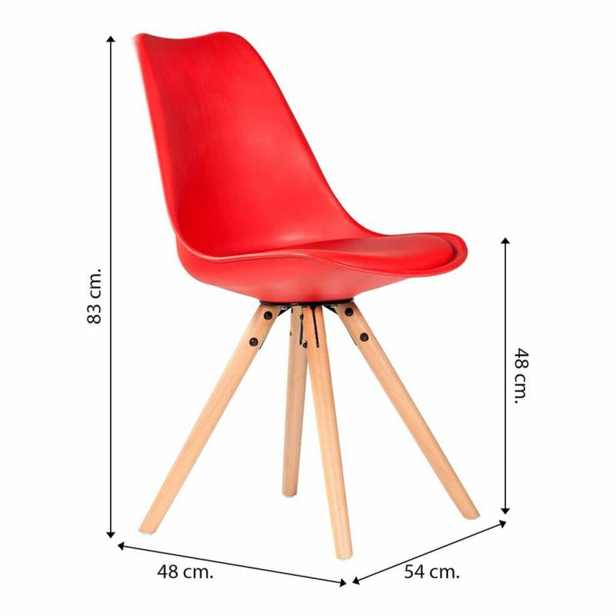 Matsalsstol Alexandra House Living Röd 48 x 83 x 54 cm - 5