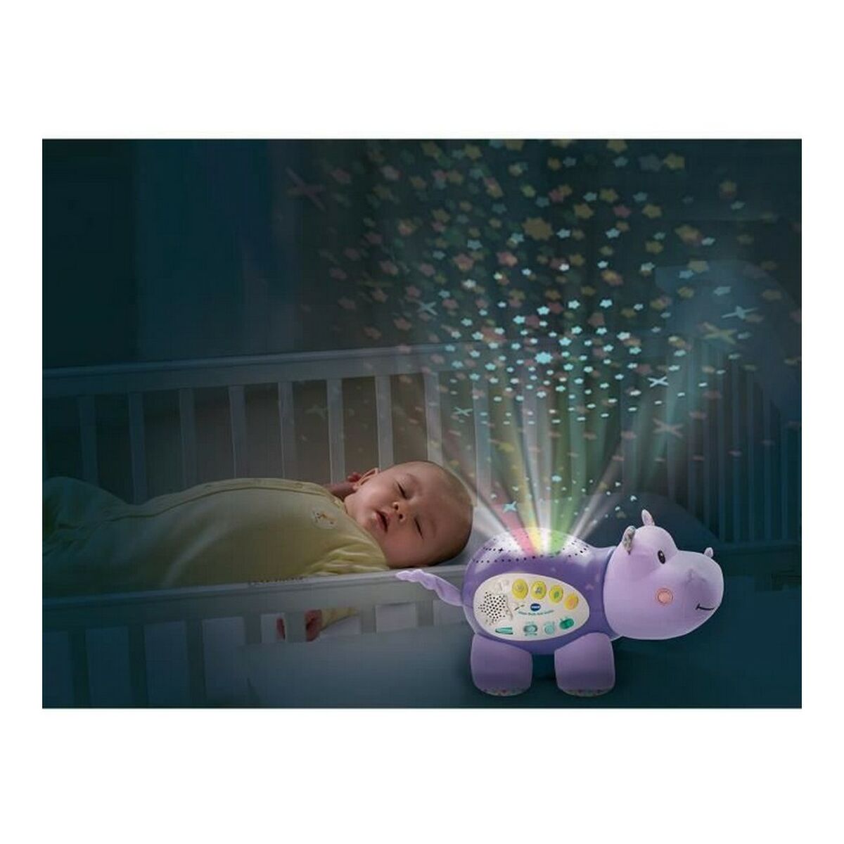 Mjukdjur med ljud Vtech Hippo Dodo Starry Night (FR) Purpur - 3