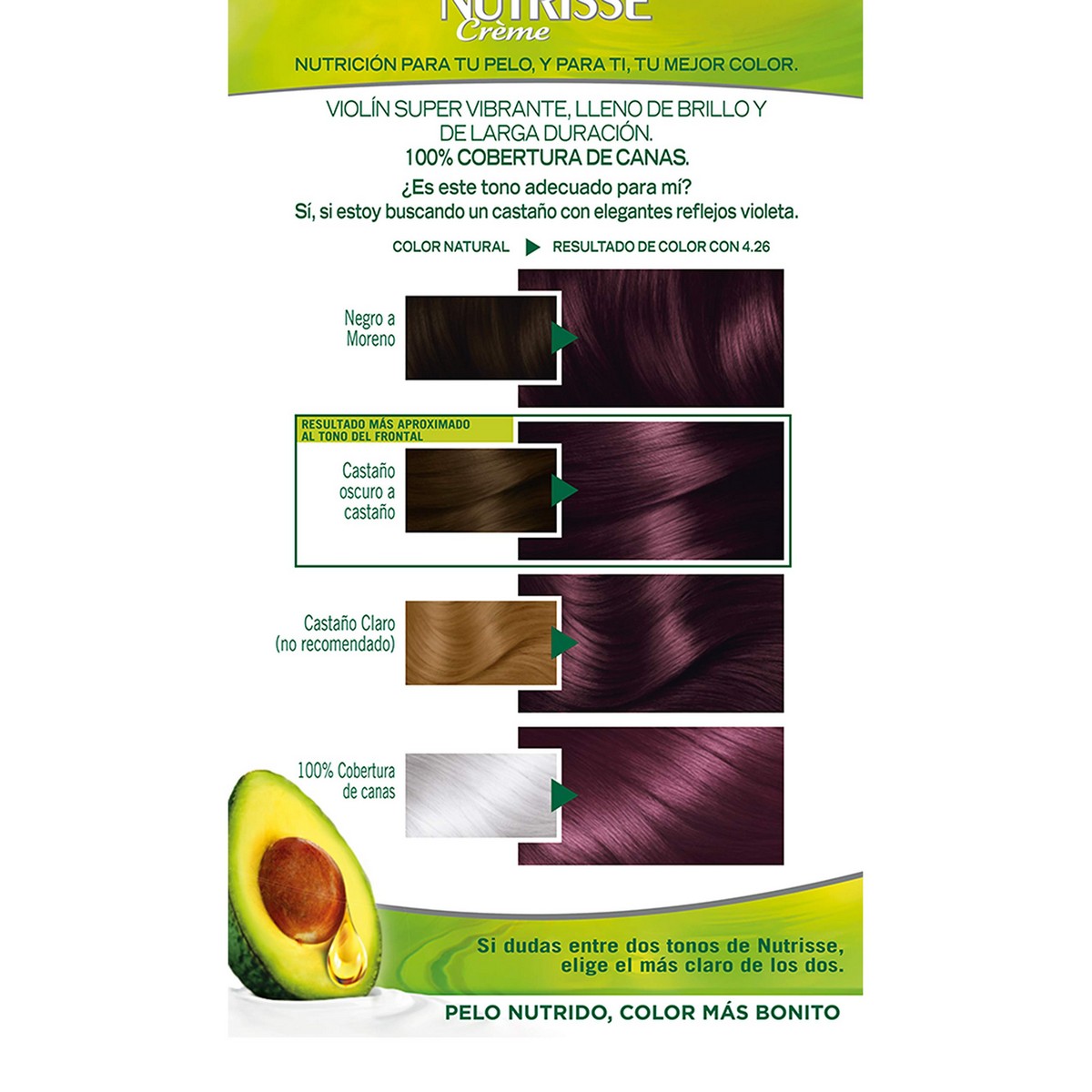 Permanent färg Garnier Nutrisse Nº 4,26 Nº 4,26-Cassis 1 U (3 antal) - 2