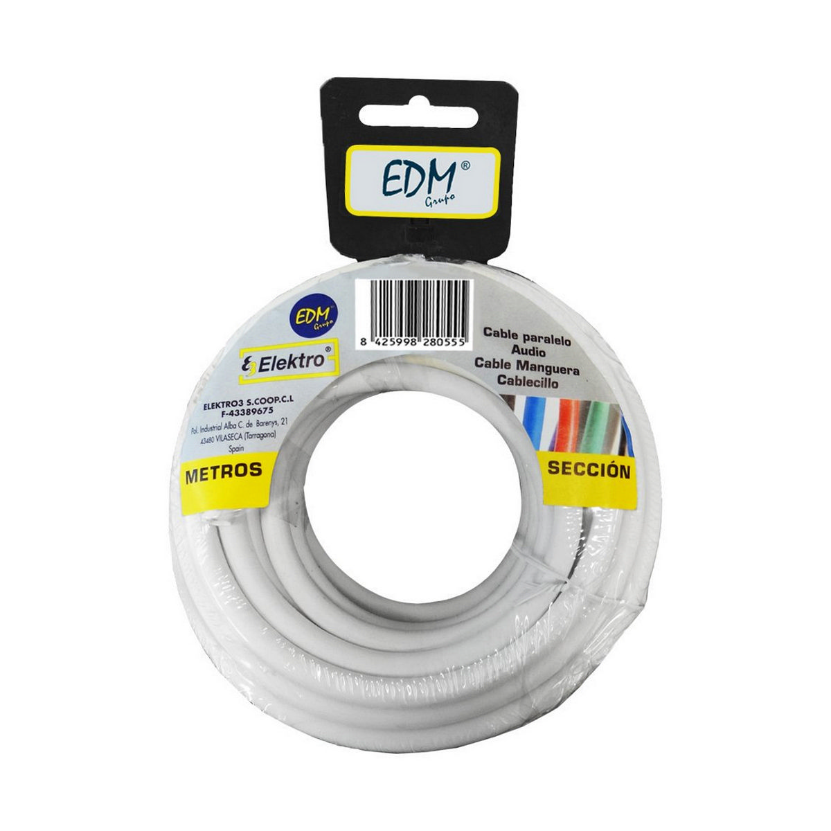 Kabel EDM 28155 Vit 3 x 2,5 mm 25 m - 2