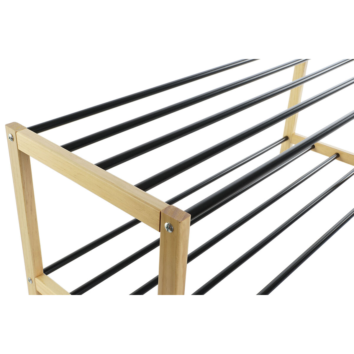 Skoställ Home ESPRIT Svart Naturell 80 x 31 x 32 cm - 6