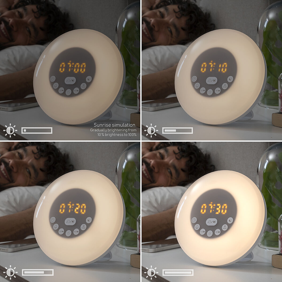 Väckarklocka för soluppgång med högtalare Slockar InnovaGoods - 9