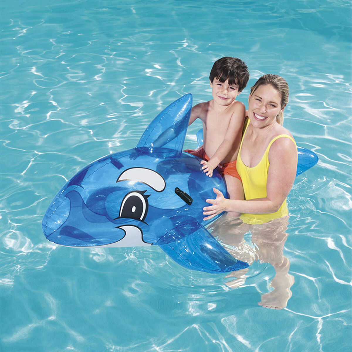 Bestway Uppblåsbar Blå Val Figur med Handtag 157x94 cm +3 År Strand och Pool 41037 - 3