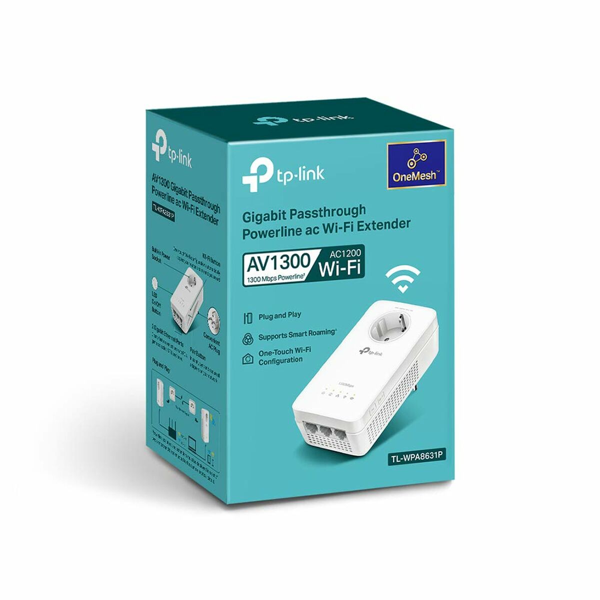 Förstärkare Wifi TP-Link TL-WPA8631P Gigabit 1300 Mbps 300m - 3