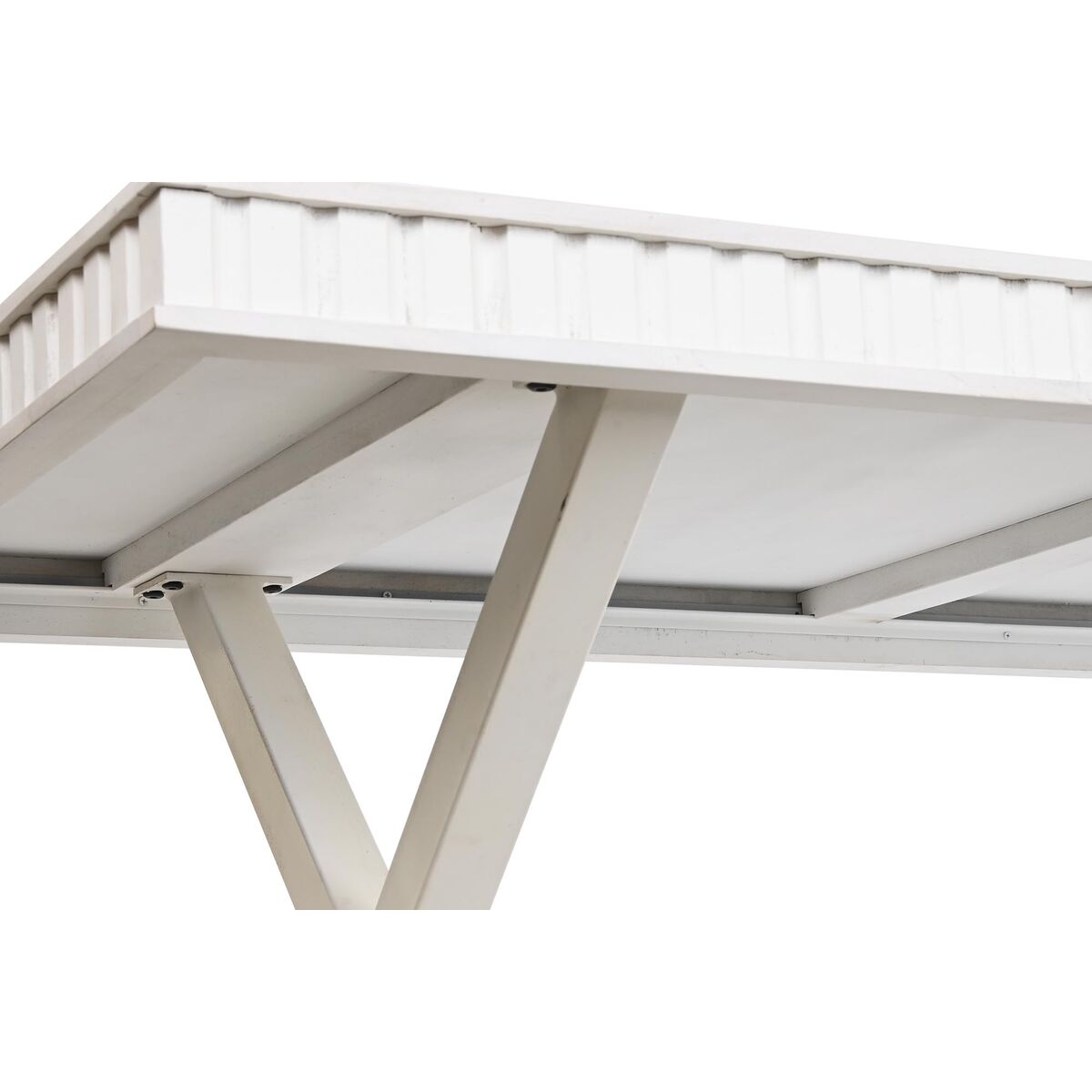 Matsalsbord DKD Home Decor Vit Metall Mangoträ 180 x 90 x 76 cm - 3