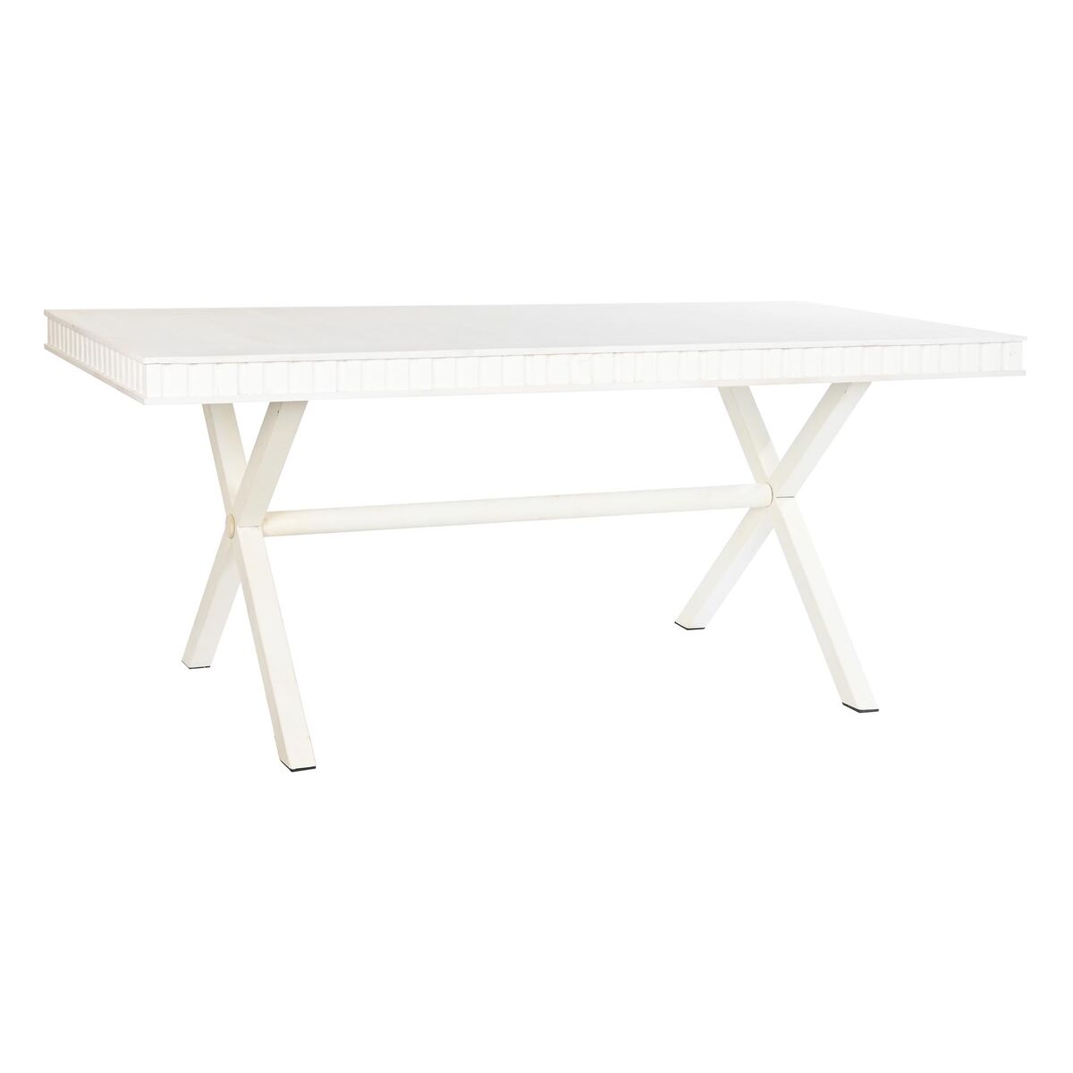 Matsalsbord DKD Home Decor Vit Metall Mangoträ 180 x 90 x 76 cm