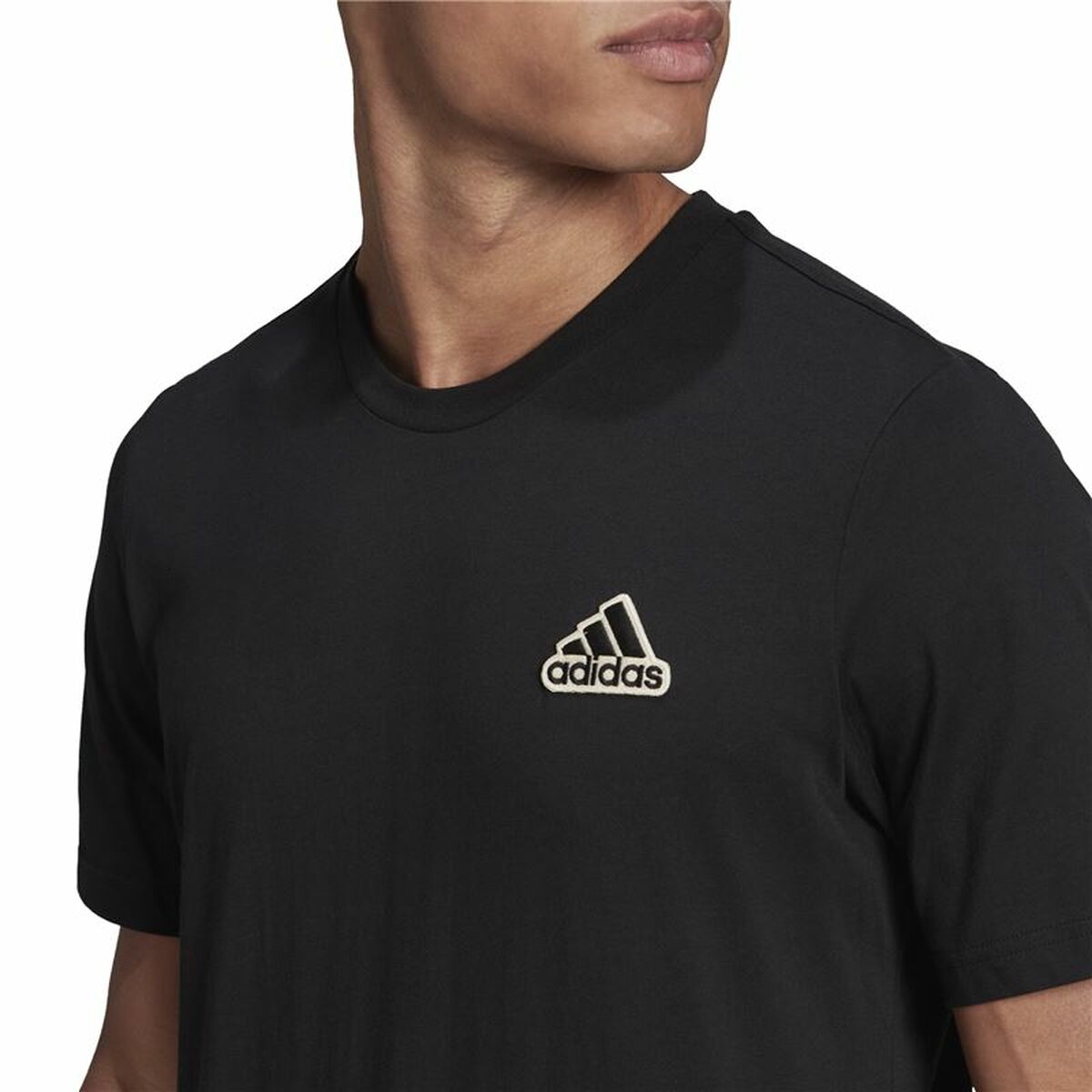 T-shirt med kortärm Herr Adidas Essentials Feel Comfy Svart - 5