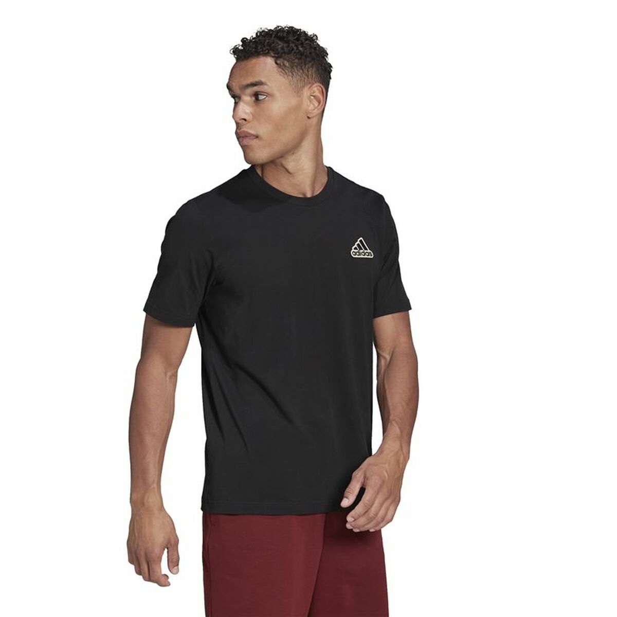 T-shirt med kortärm Herr Adidas Essentials Feel Comfy Svart - 3