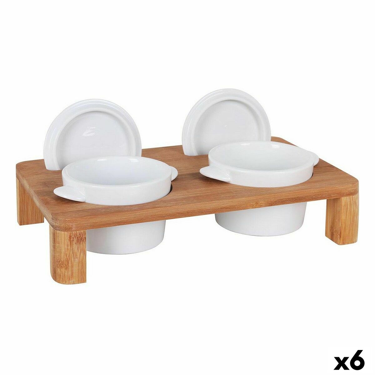 Tilltuggsset Inde Bambu Porslin 29 x 18 x 6 cm Kastrull x 2 (6 antal)