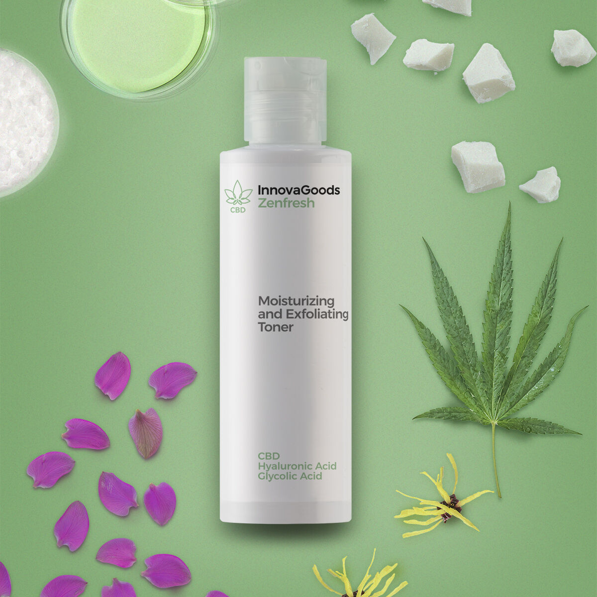 Fuktgivande och exfolierande ansiktstonic CBD Zenfresh InnovaGoods 150 ml - 5