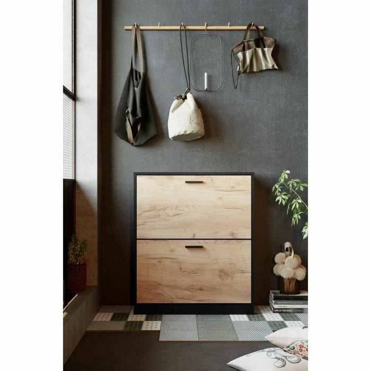 Skoställ NO NAME Leona 74 x 25 x 88 cm Svart - 6