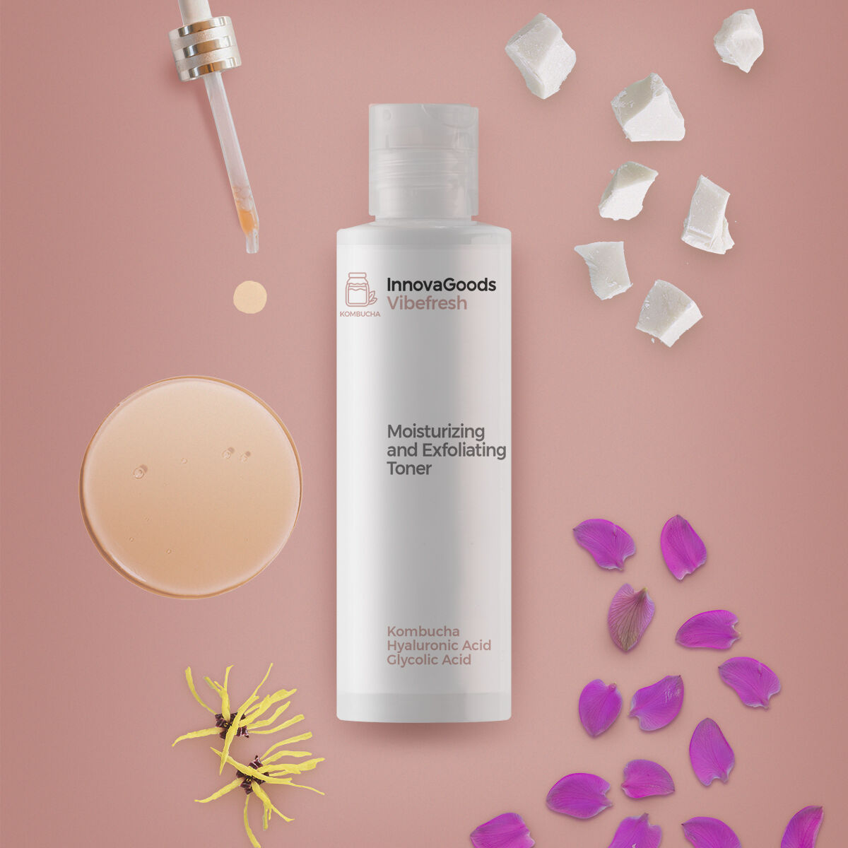 Fuktgivande och exfolierande ansiktstonic Kombucha Vibefresh InnovaGoods 150 ml - 5