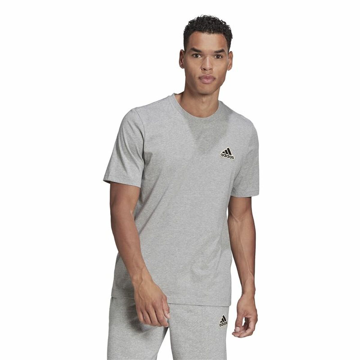 T-shirt med kortärm Herr Adidas Essentials Feelcomfy Grå - 2