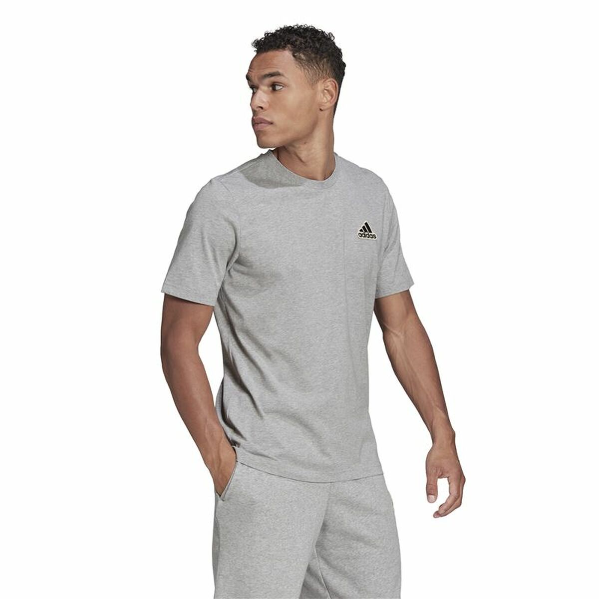 T-shirt med kortärm Herr Adidas Essentials Feelcomfy Grå - 4