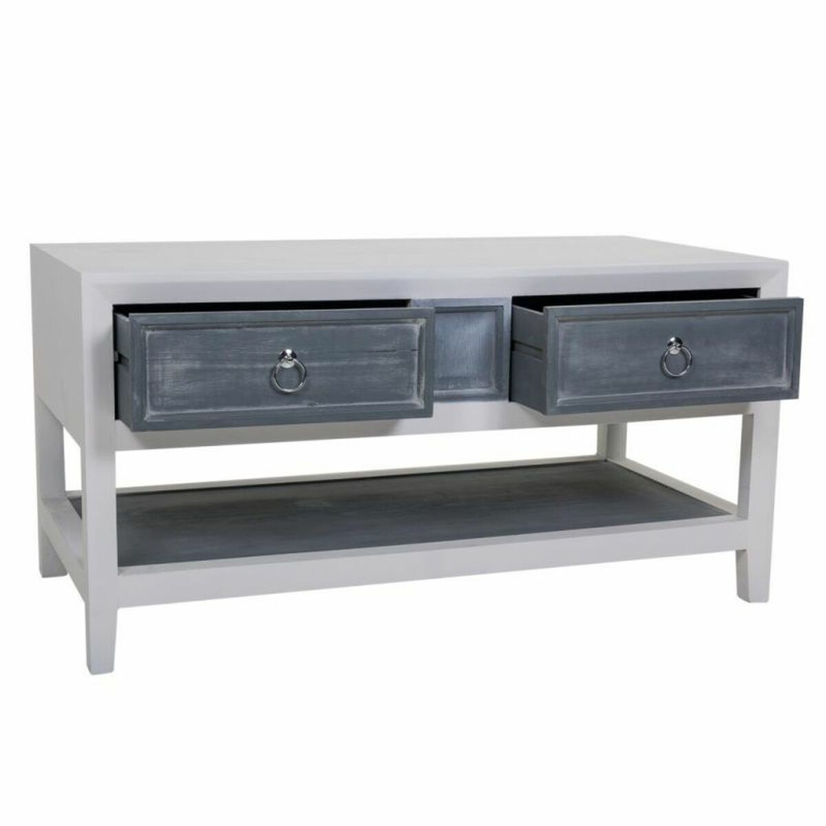 Soffbord Alexandra House Living Vit Grå 51 x 53 x 104 cm - 3