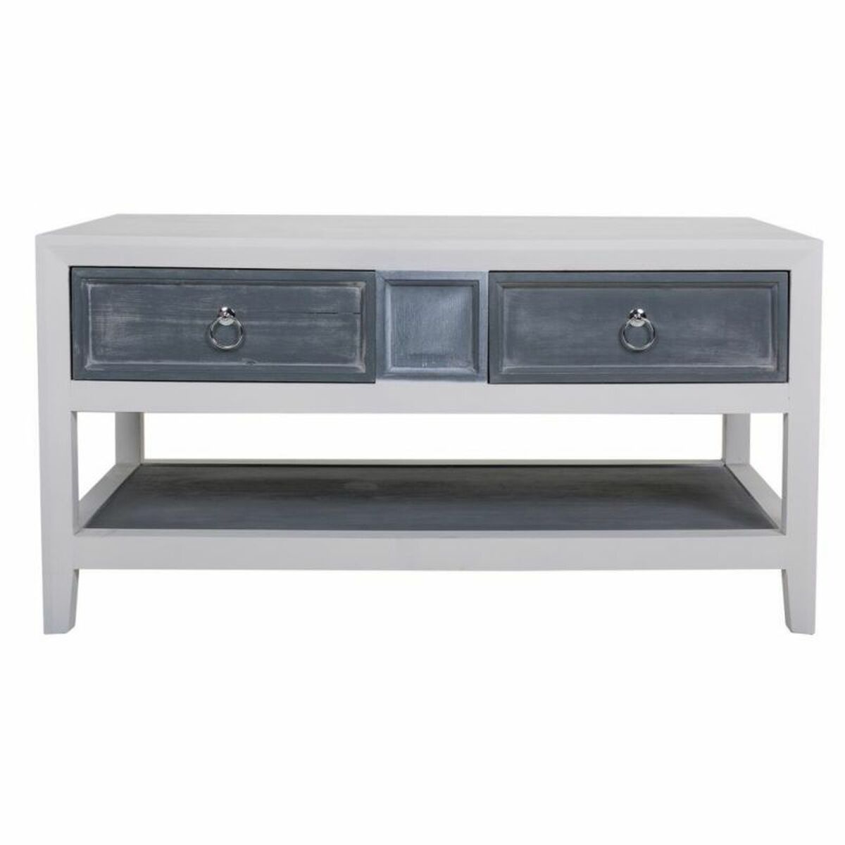 Soffbord Alexandra House Living Vit Grå 51 x 53 x 104 cm - 2