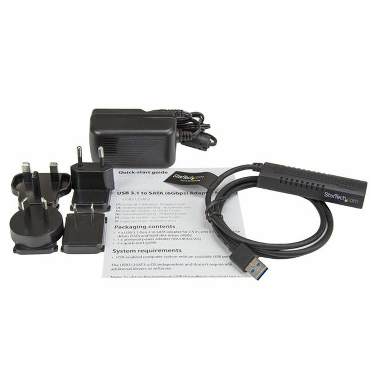 Adapter set Startech USB312SAT3           Svart - 5