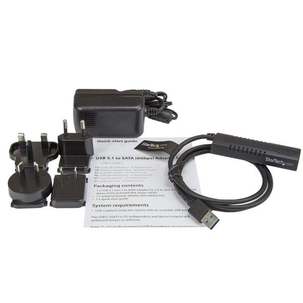Adapter set Startech USB312SAT3           Svart