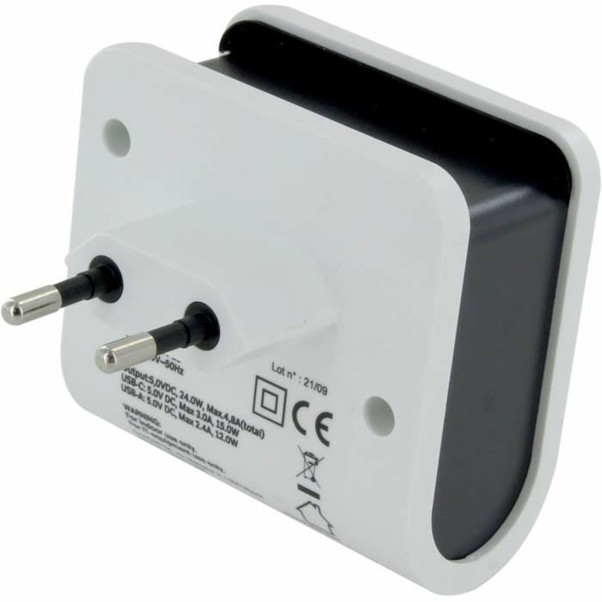 USB-laddare och vägg Chacon Vit - 6