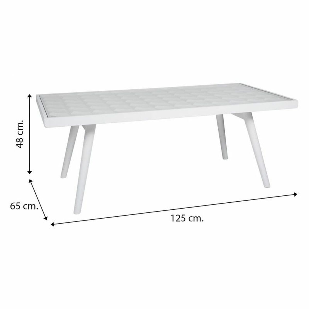 Sidobord Alexandra House Living Vit 65 x 48 x 125 cm - 5