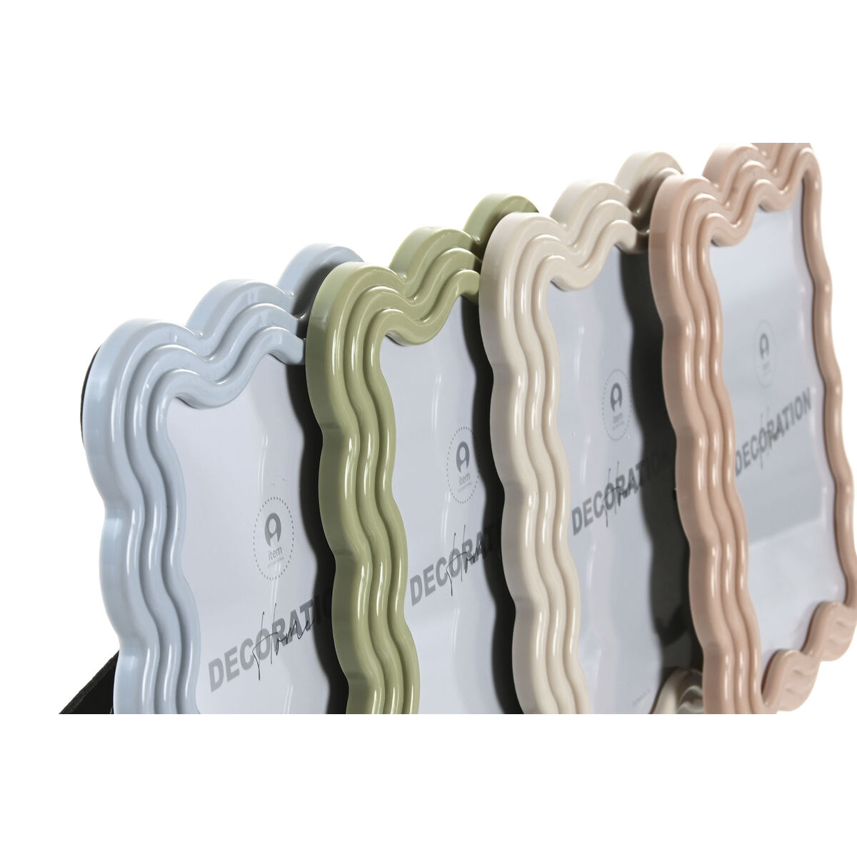 Fotoram Home ESPRIT Blå Vit Grön Rosa Glas ABS Skandinavisk (4 antal) - 2