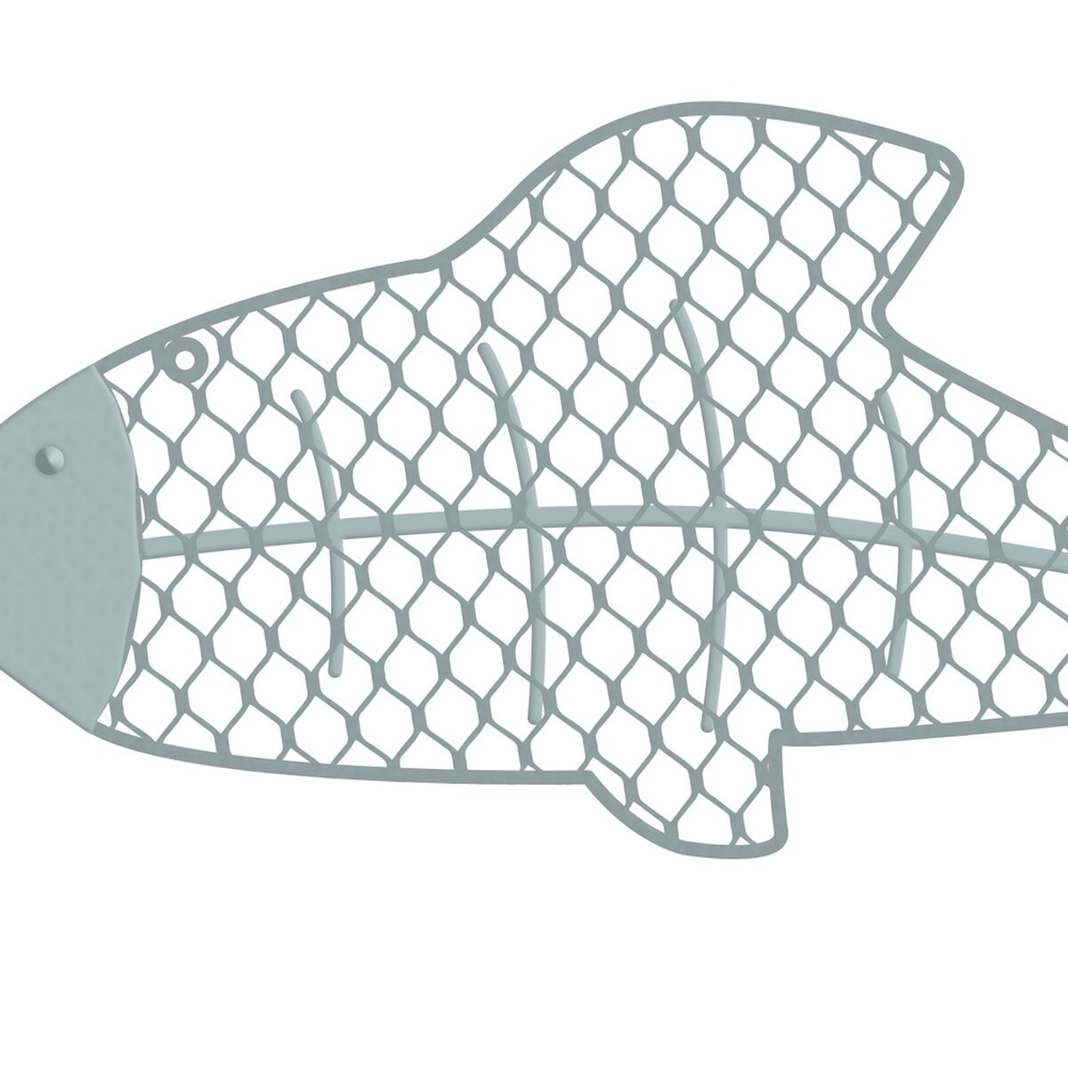 Tavla Fisk 50,17 x 2,54 x 22,23 cm Blå Metall - 4