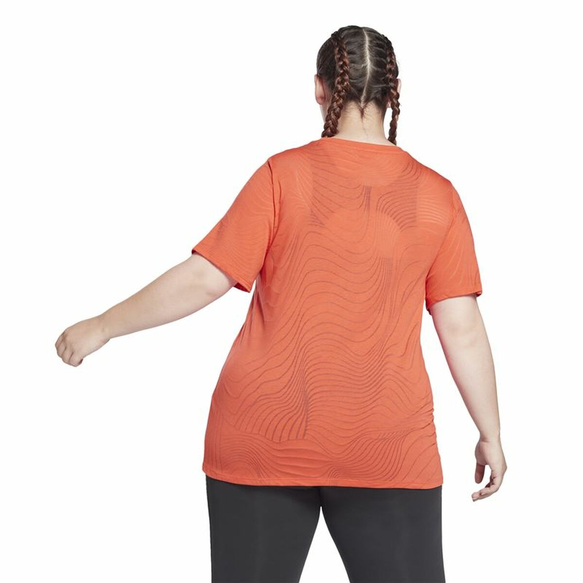 T-shirt med kortärm Dam Reebok Burnout Orange - 3