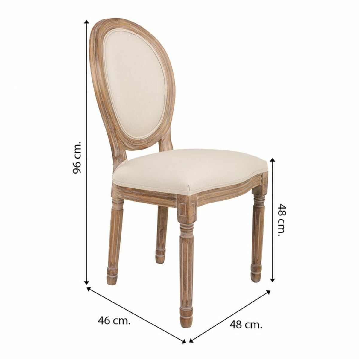 Matsalsstol Alexandra House Living Beige 46 x 96 x 48 cm - 6