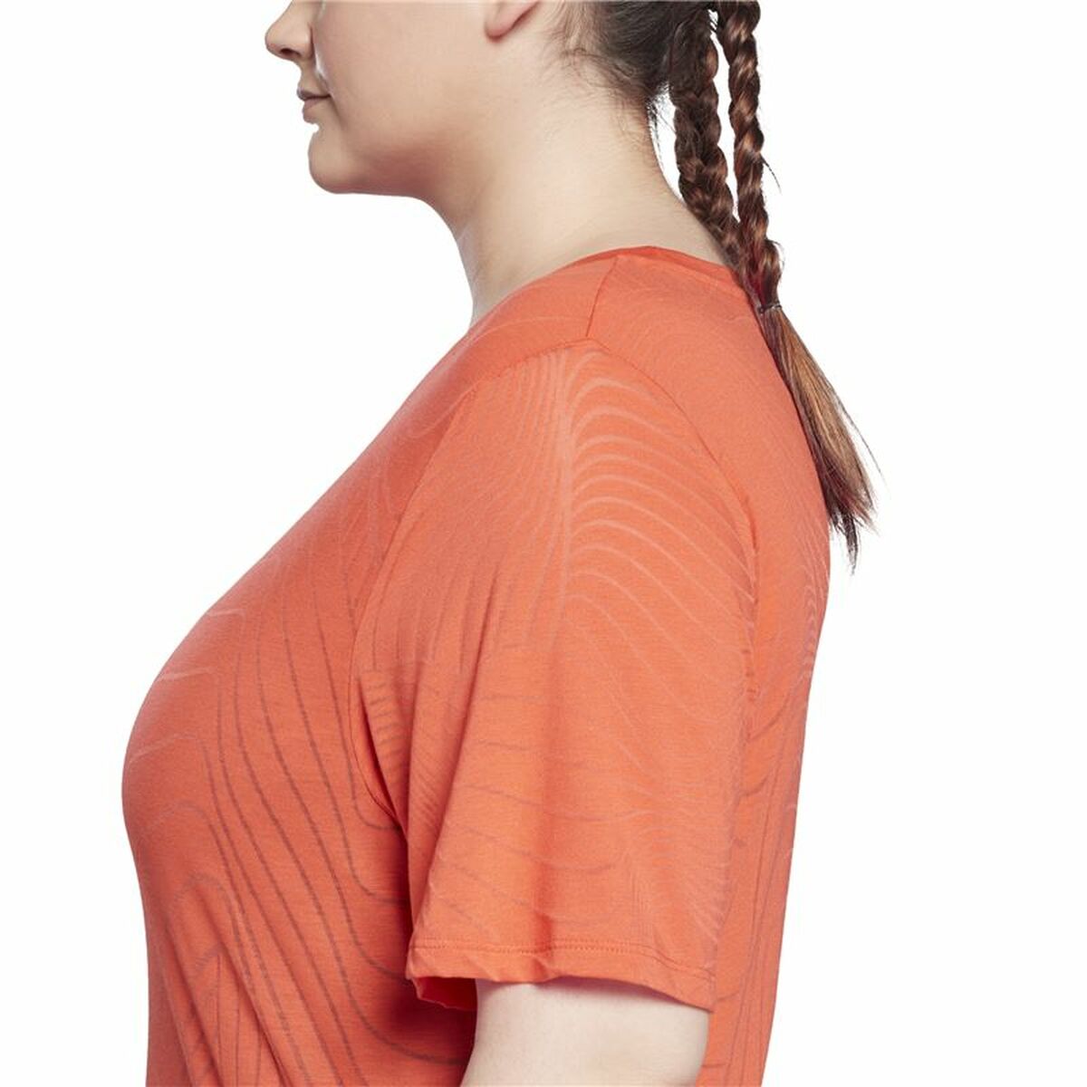 T-shirt med kortärm Dam Reebok Burnout Orange - 4