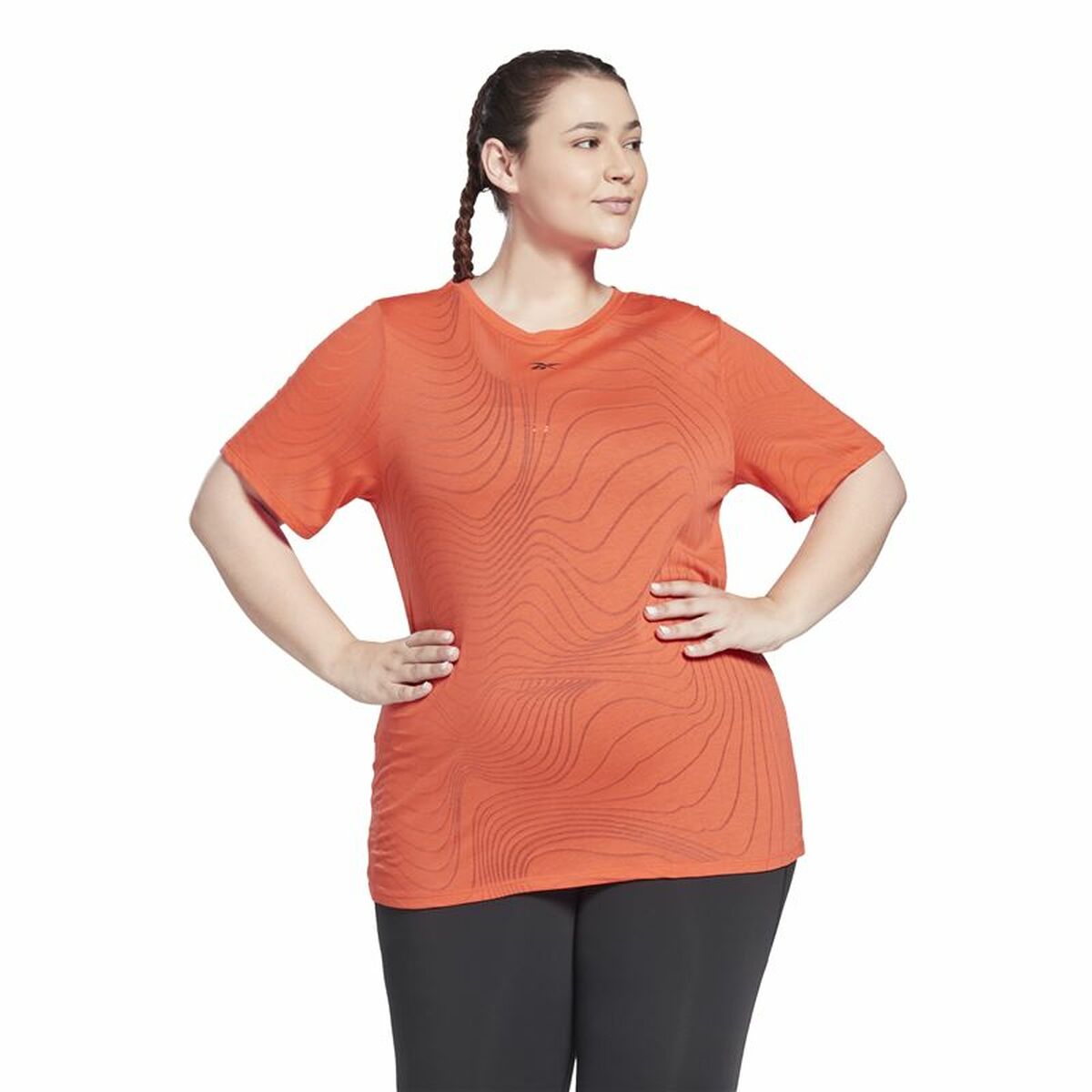 T-shirt med kortärm Dam Reebok Burnout Orange - 2