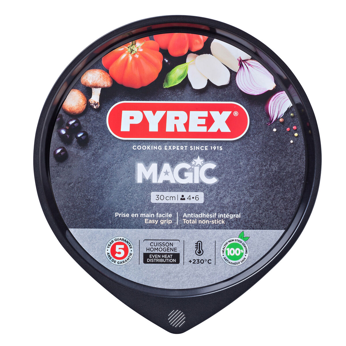 Pizza-form Pyrex Magic Svart Metall Ø 30 cm (6 antal) - 5