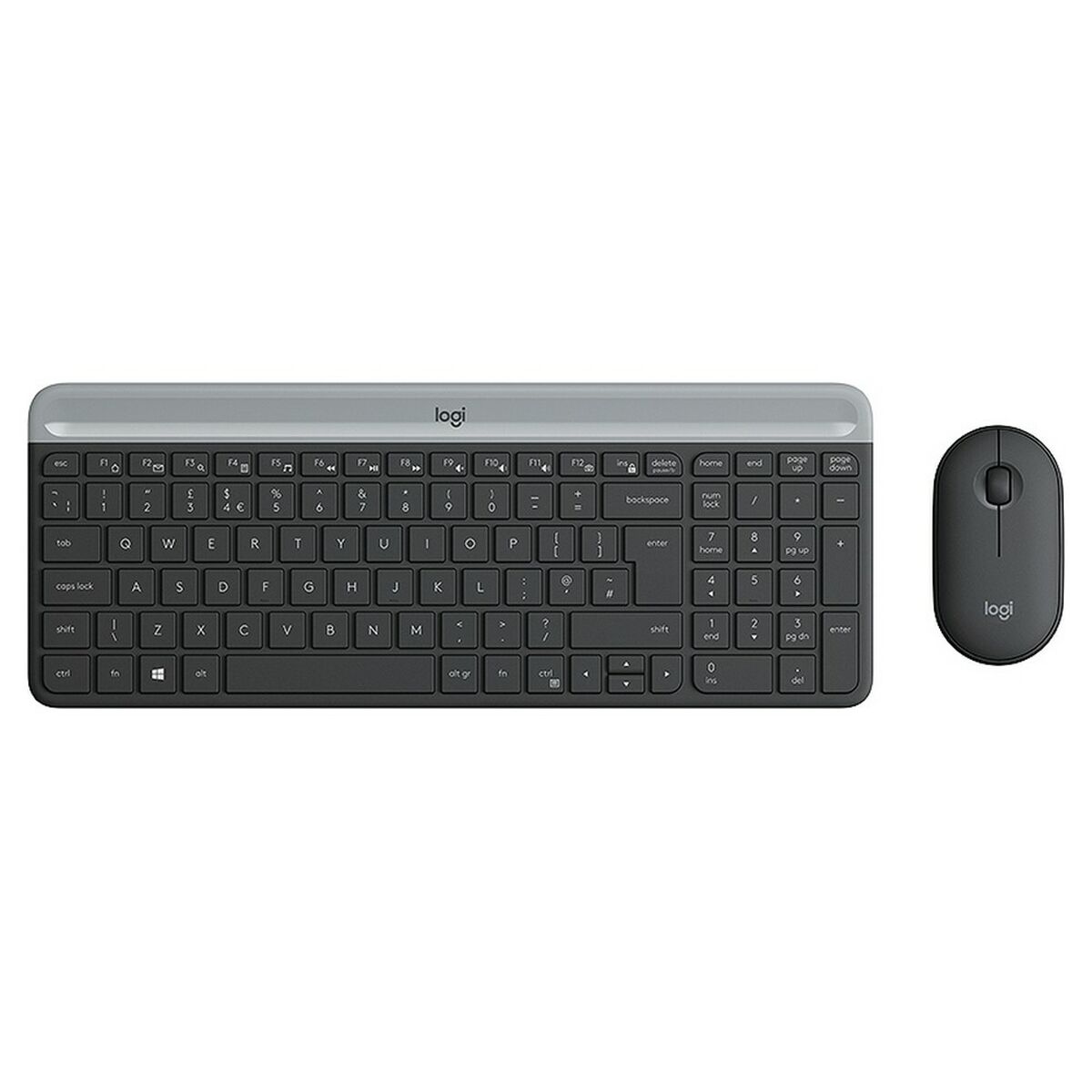 Tangentbord och Mus Logitech 920-009190 Svart Grå Franska AZERTY