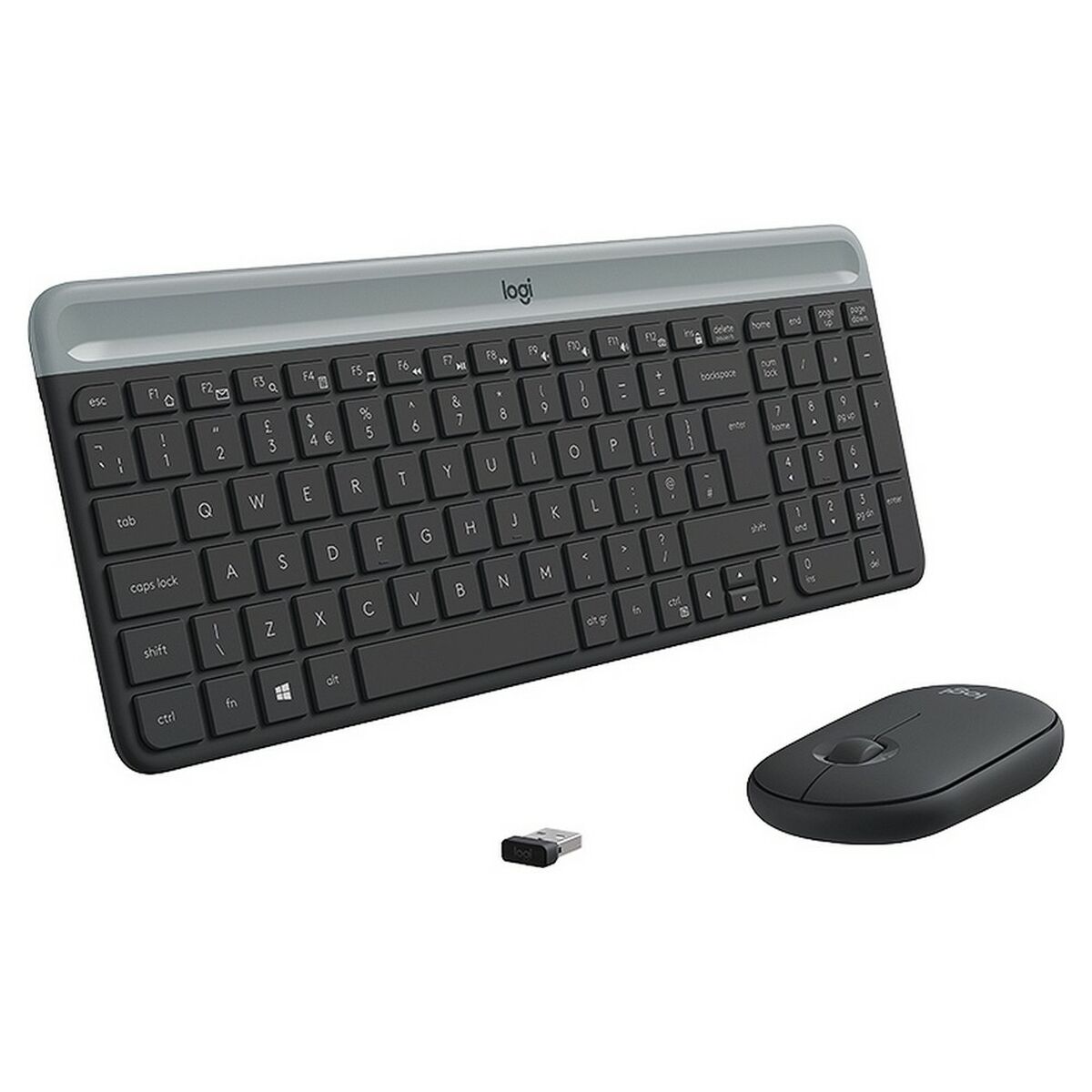 Tangentbord och Mus Logitech 920-009190 Svart Grå Franska AZERTY - 2