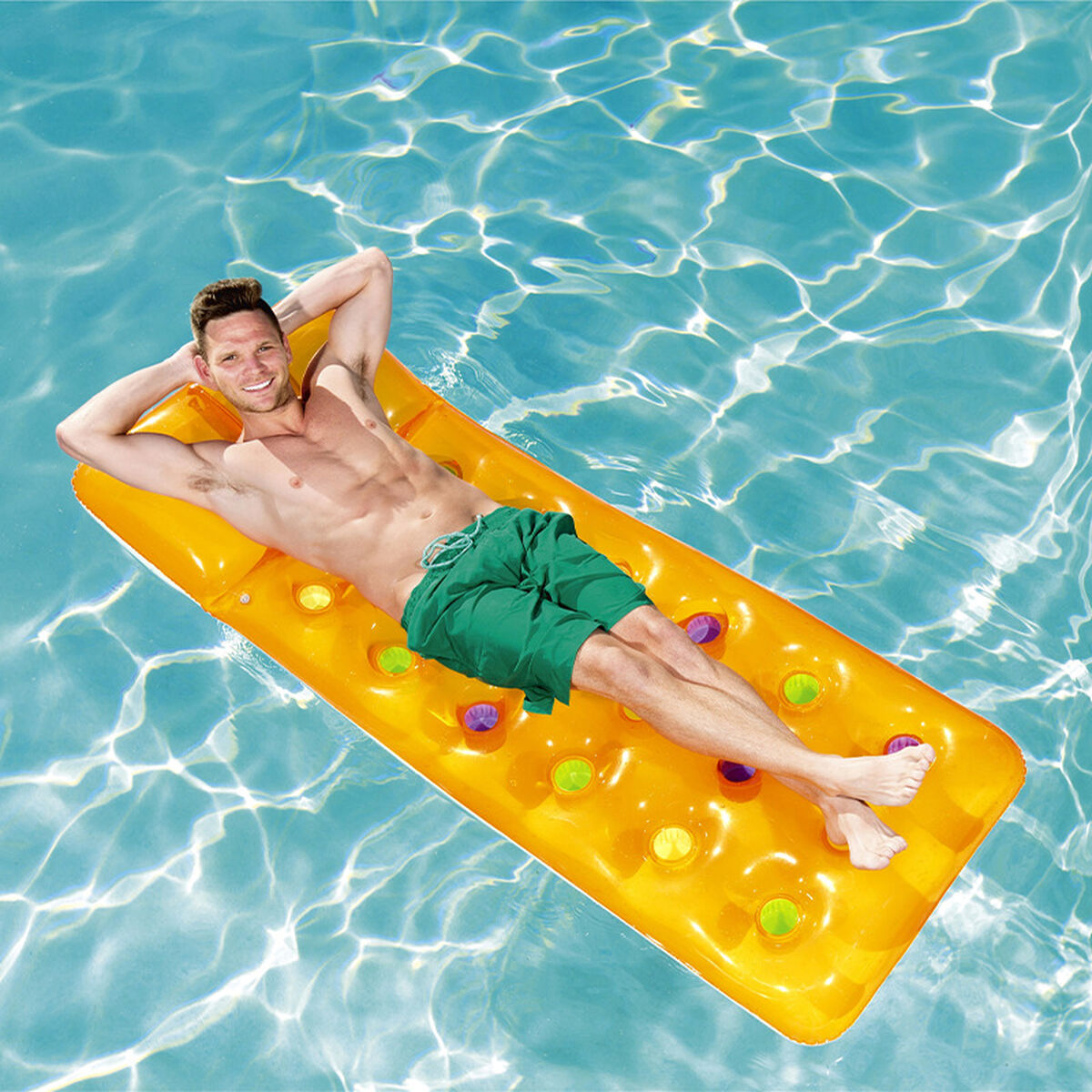 Bestway Uppblåsbar Luftmadrass Fashion Färg Sorterad 188x71 cm Strand och Pool 43014 - 3