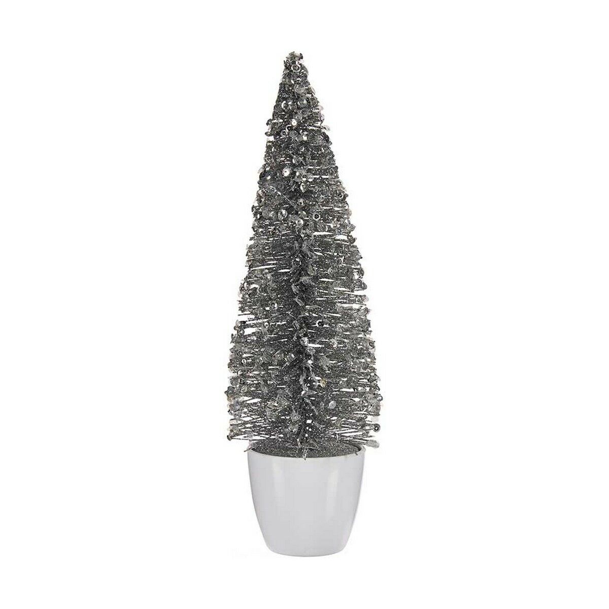 Julgran Krist+ Vit Silvrig Silver Plast 10 x 33 x 10 cm