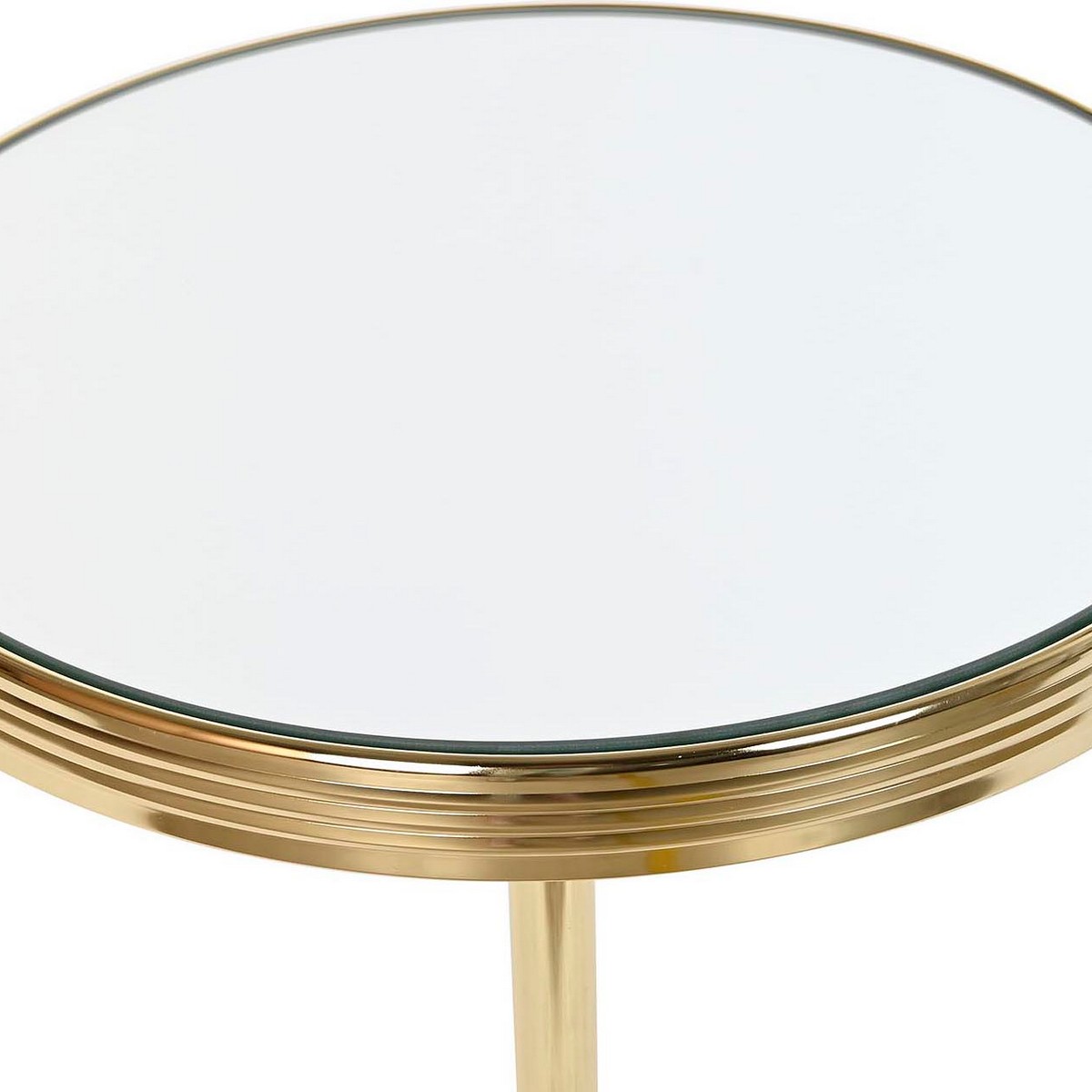 Sidobord DKD Home Decor Speglar Gyllene Mässing (42,5 x 42,5 x 49 cm) - 4