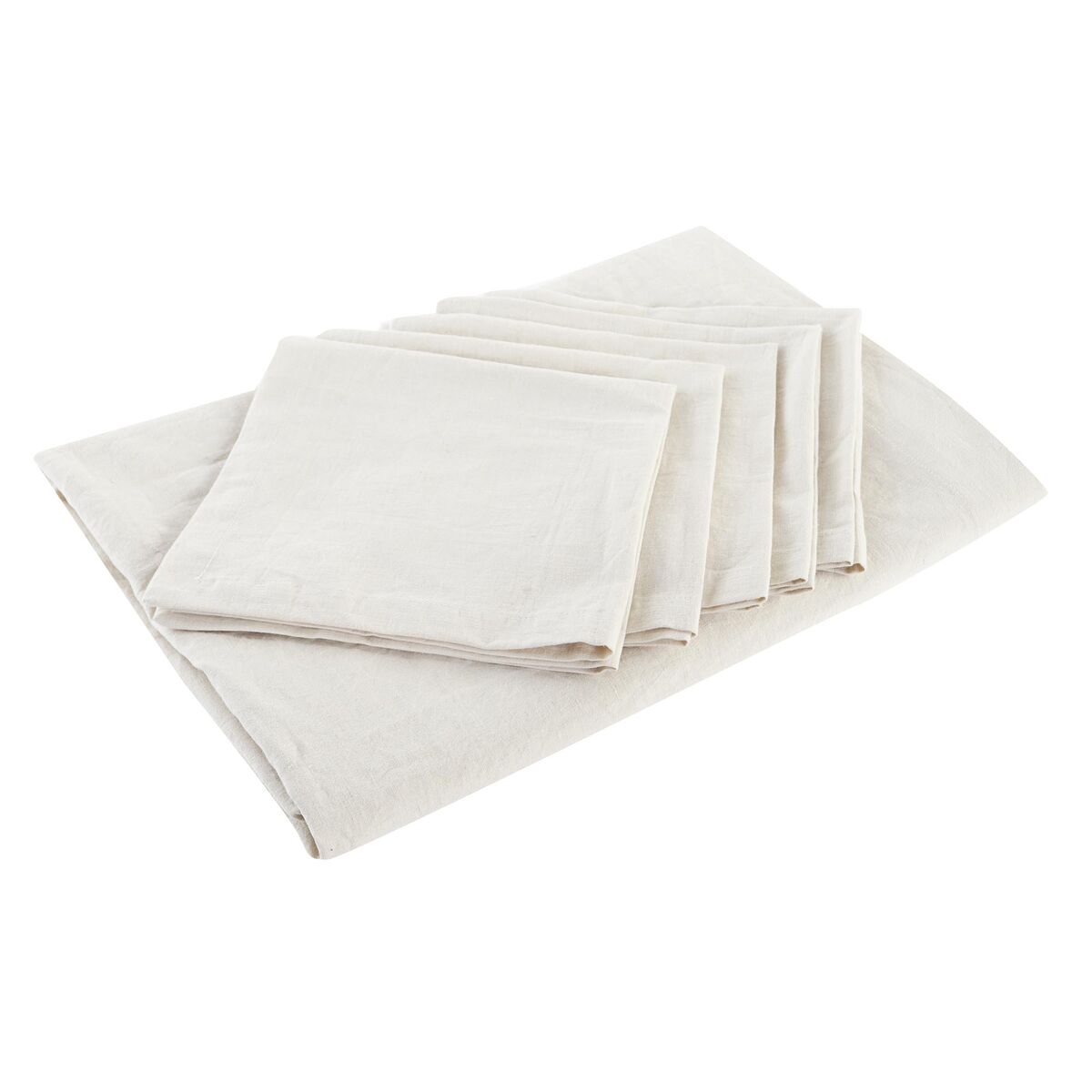 Dukar och servetter DKD Home Decor Beige (150 x 150 x 150 cm) - 7