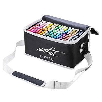 Tuschpennor Alex Bog Luxury Canvas Gama Artist 204 Delar Fall Multicolour