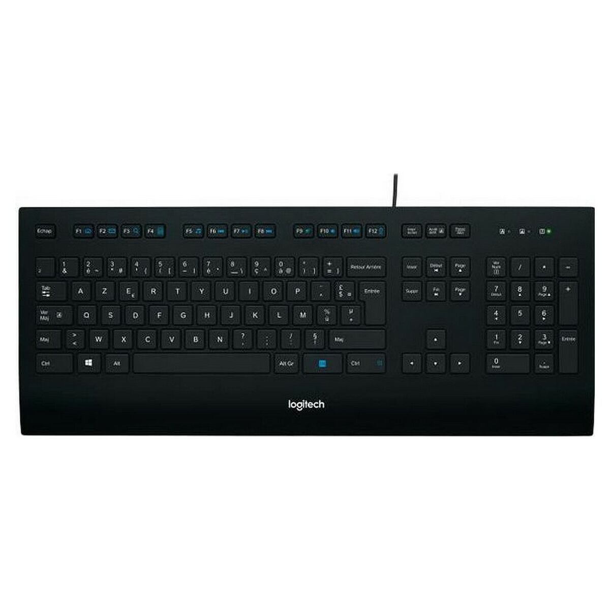 Tangentbord Logitech K280E Svart Franska AZERTY