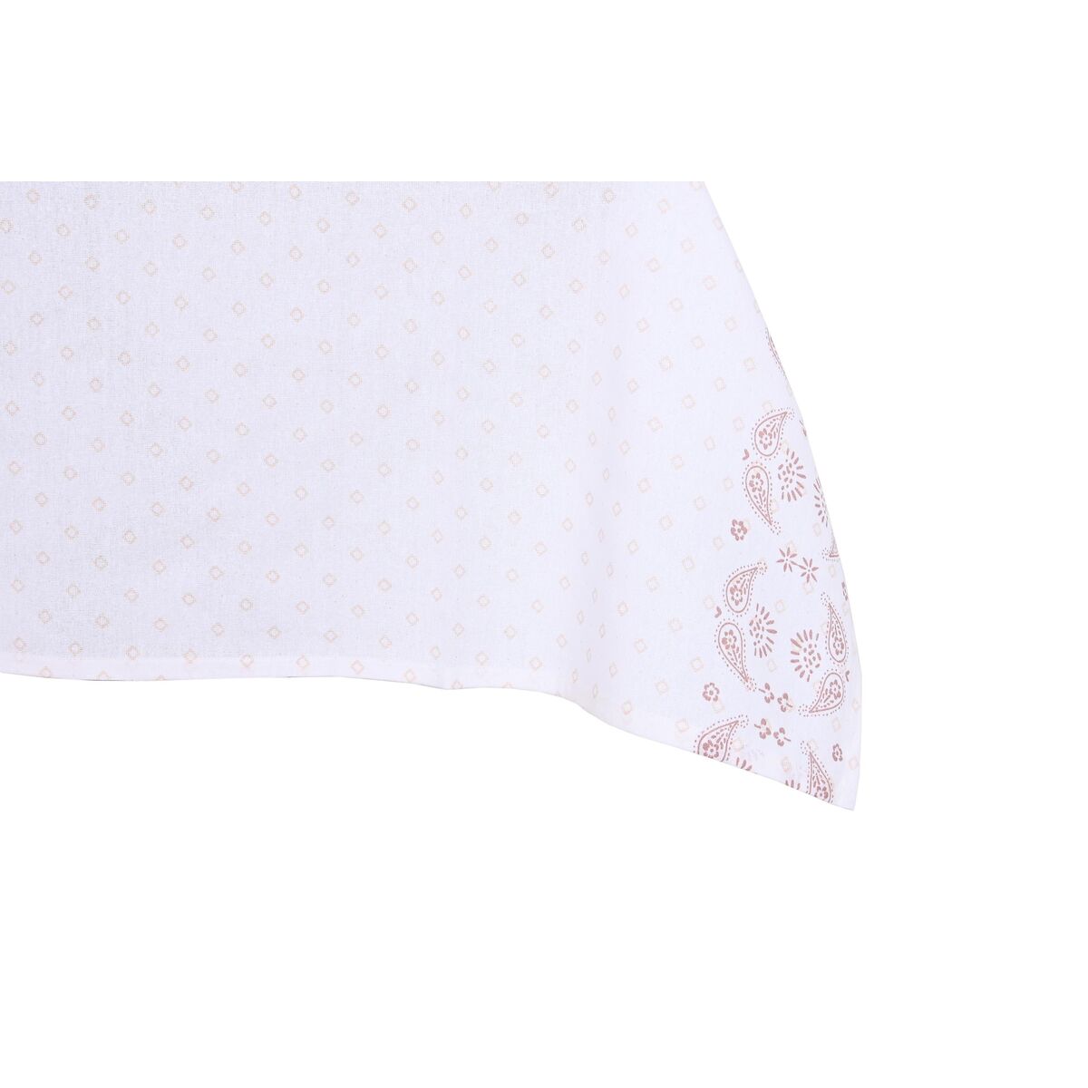 Dukar och servetter DKD Home Decor 150 x 150 x 0,5 cm Rosa Vit (2 antal) - 6