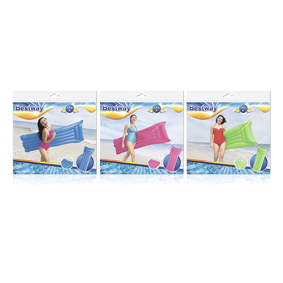 Bestway Uppblåsbar Madrass Olika Färger 183x69 cm Strand och Pool 44007 - 3