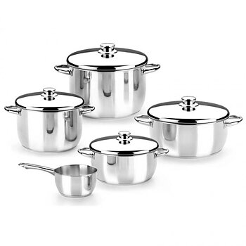 Kastrullset Monix M450001 Stål 5 Delar