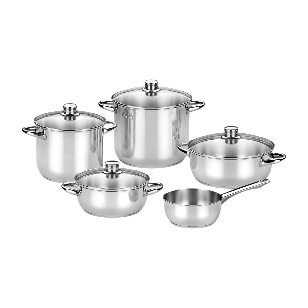Kastrullset Monix M450001 Stål 5 Delar - 4