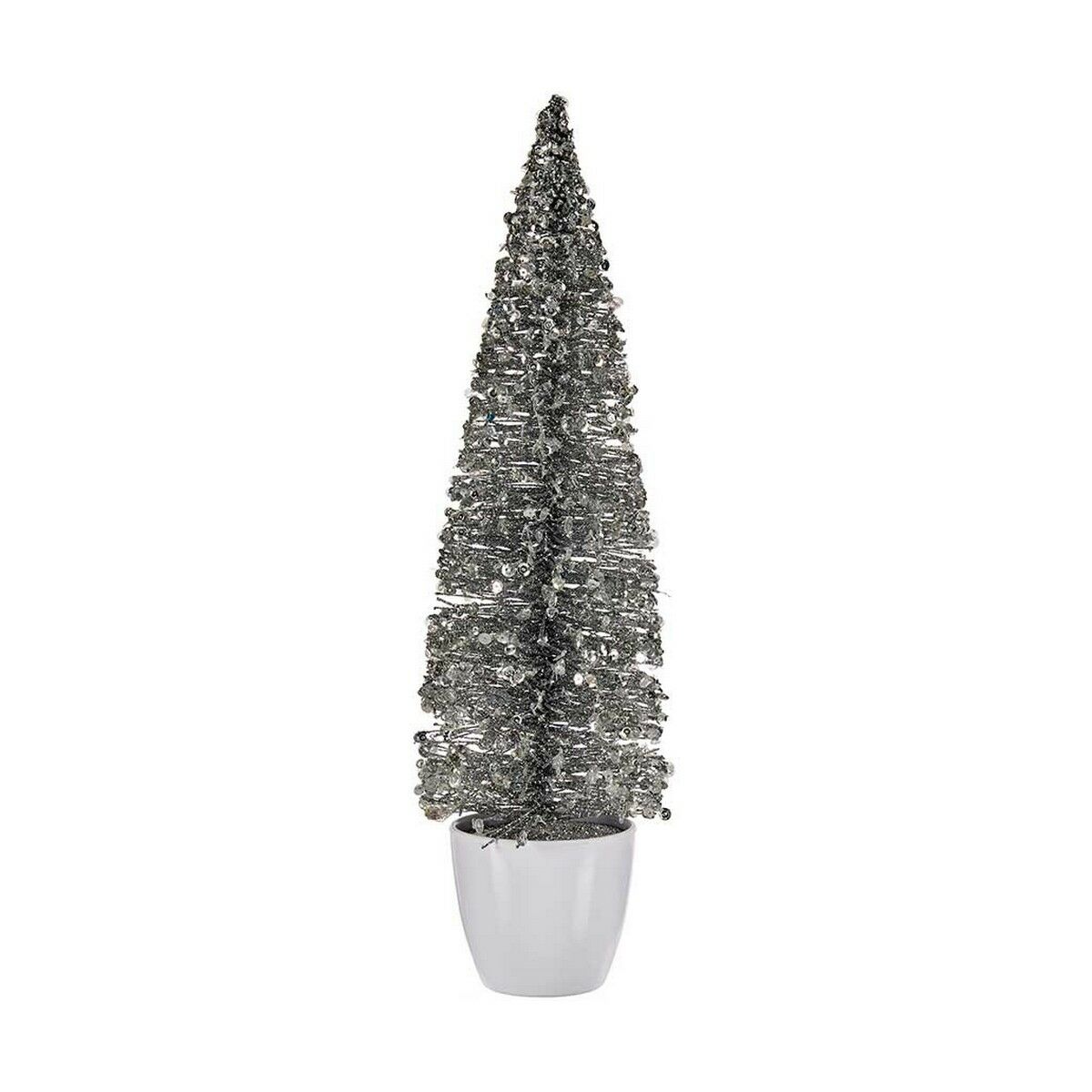 Julgran Krist+ Vit Silvrig Silver Plast 10 x 38 x 10 cm