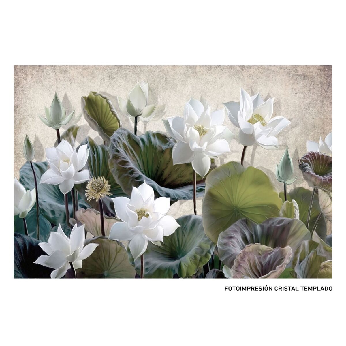 Kanvas Waterlily 120 x 4 x 80 cm