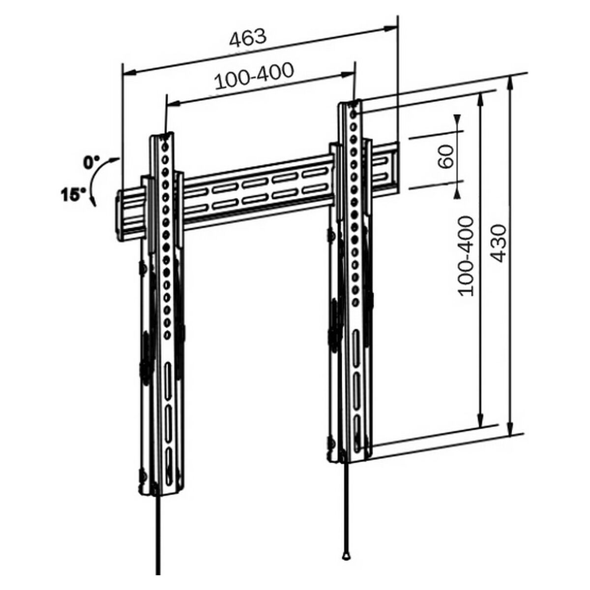 TV-fäste TM Electron TMSLC130S 32"-47" 30 Kg - 2